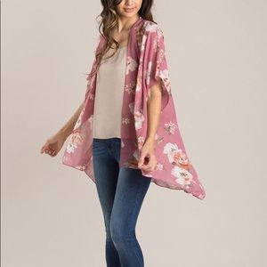 Charlie Mauve Floral Kimono